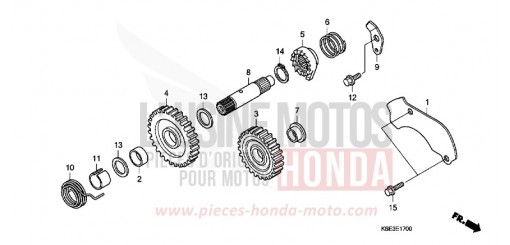 AXE DE KICKSTARTER CRF150RB7 de 2007